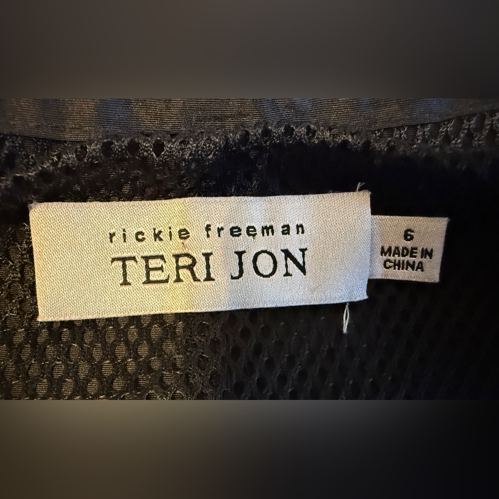 Rickie Freeman for Teri Jon Black Silk Ruffle Skirt | Size 6 - Picture 7 of 8